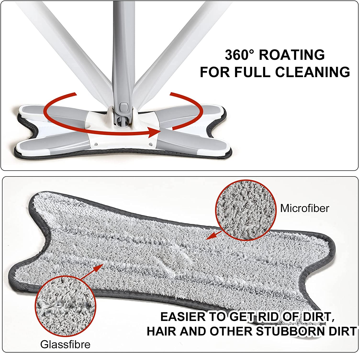 4874 X Shape Mop or Floor Cleaning Hands-Free Squeeze Microfiber Flat Mop System 360° Flexible Head, Wet and Dry mop for Home Kitchen with 1 Super-absorbent Microfiber Pads. DeoDap 4874 X Shape Mop or Floor Cleaning Hands-Free Squeeze Microfiber Flat Mop System 360° Flexible Head, Wet and Dry mop for Home Kitchen with 1 Super-absorbent Microfiber Pads. DeoDap